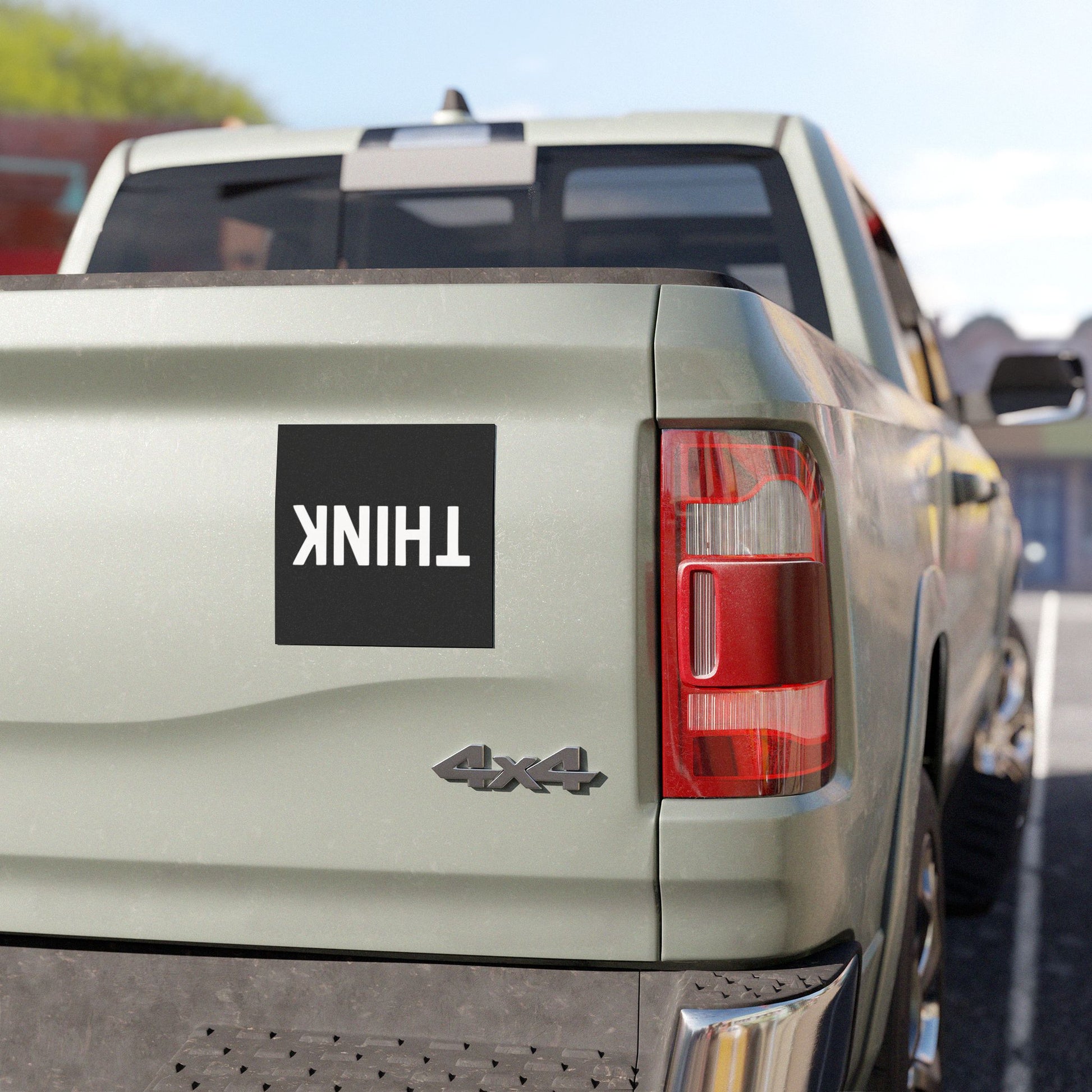 Upside Down Think Car Magnet